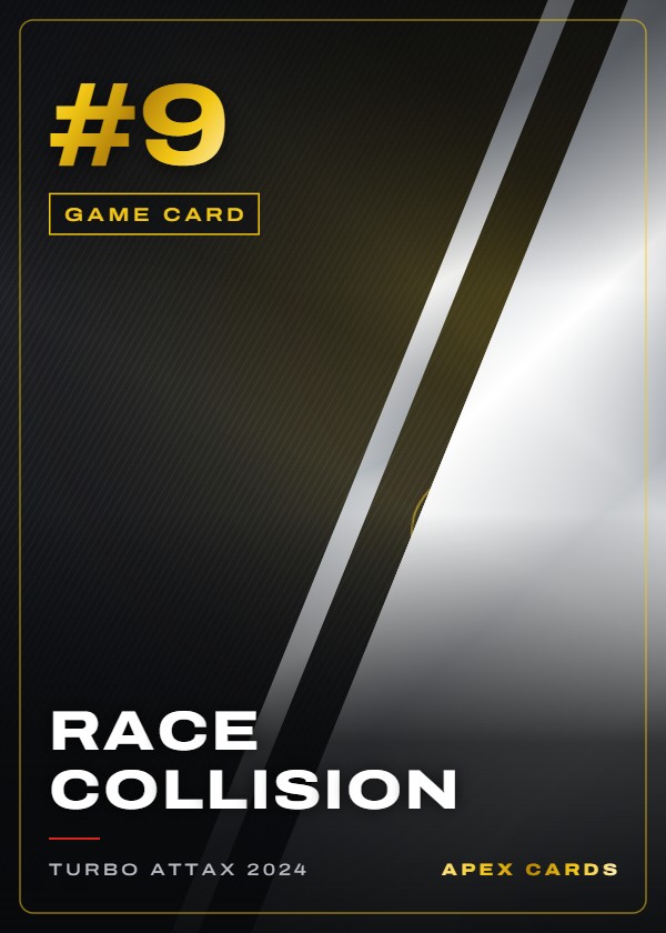 #9 Race Collision — Game Card — F1 Turbo Attax 2024