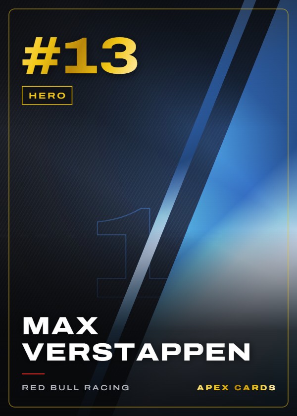 #13 Max Verstappen — Hero — F1 Turbo Attax 2024