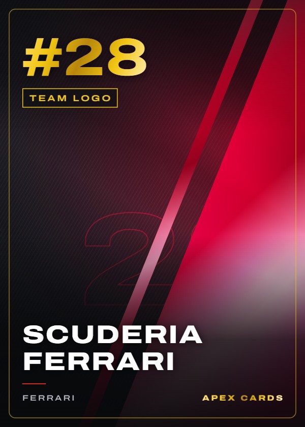 #28 Scuderia Ferrari — Team Logo — F1 Turbo Attax 2024
