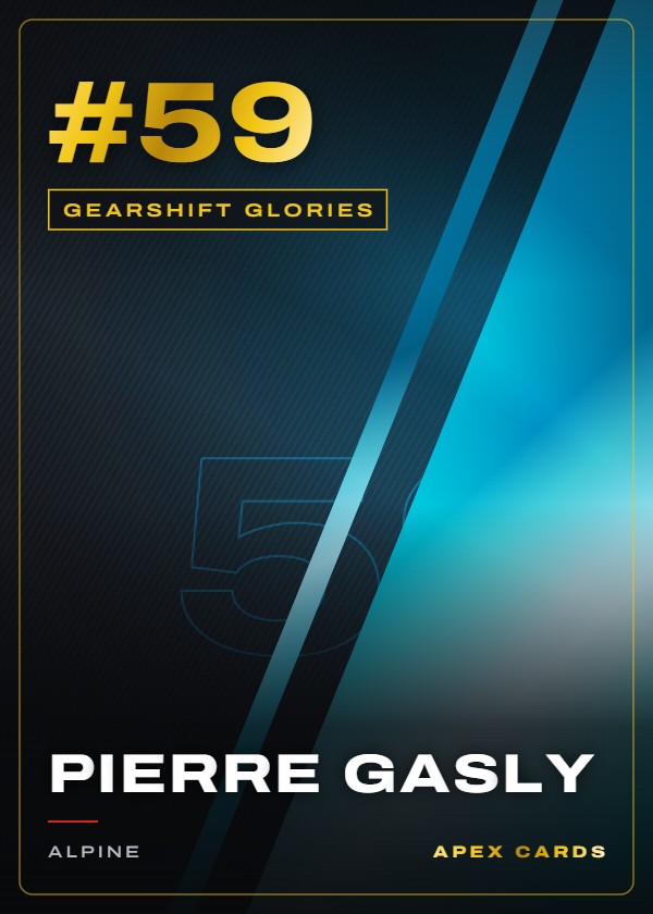 #59 Pierre Gasly — Gearshift Glories — F1 Turbo Attax 2024