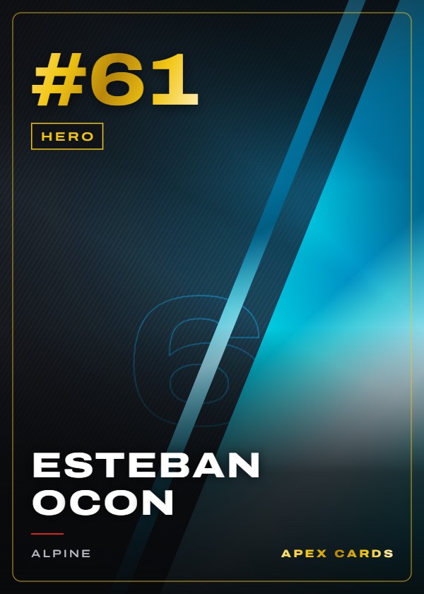 #61 Esteban Ocon — Hero — F1 Turbo Attax 2024