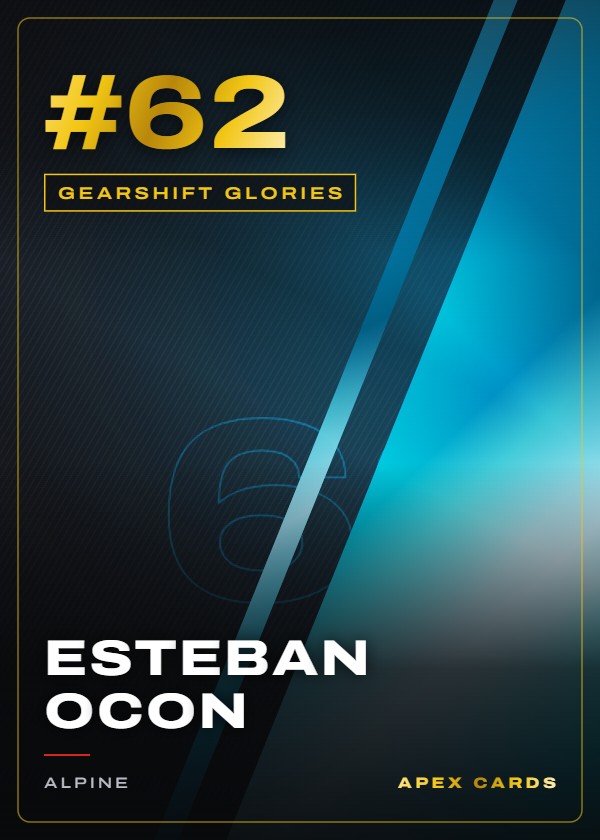 #62 Esteban Ocon — Gearshift Glories — F1 Turbo Attax 2024