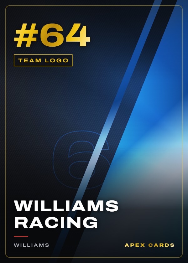 #64 Williams Racing — Team Logo — F1 Turbo Attax 2024