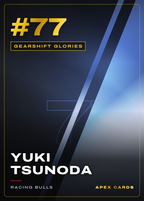 #77 Yuki Tsunoda — Gearshift Glories — F1 Turbo Attax 2024
