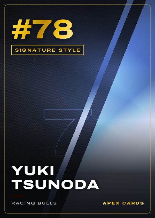 #78 Yuki Tsunoda — Signature Style — F1 Turbo Attax 2024