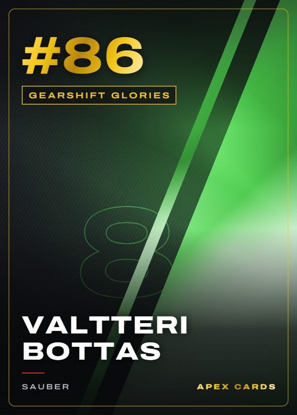 #86 Valtteri Bottas — Gearshift Glories — F1 Turbo Attax 2024