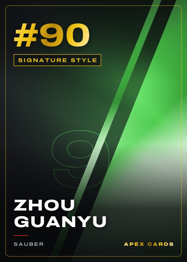 #90 Zhou Guanyu — Signature Style — F1 Turbo Attax 2024