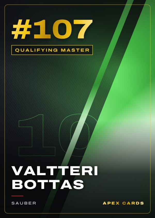 #107 Valtteri Bottas — Qualifying Master — F1 Turbo Attax 2024