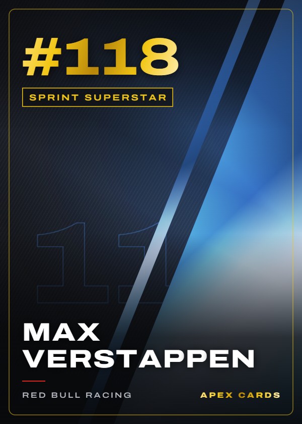 #118 Max Verstappen — Sprint Superstar — F1 Turbo Attax 2024