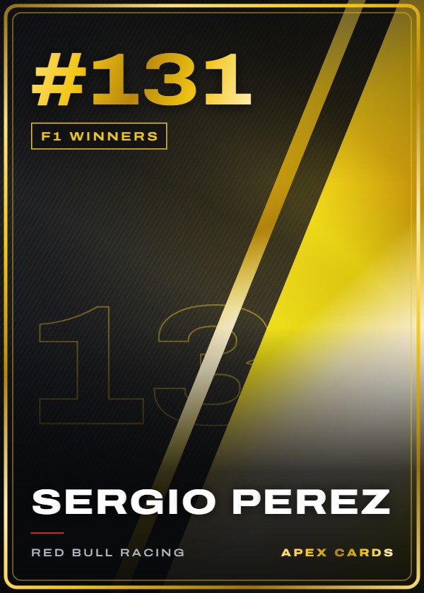 #131 Sergio Perez — F1 Winners — F1 Turbo Attax 2024