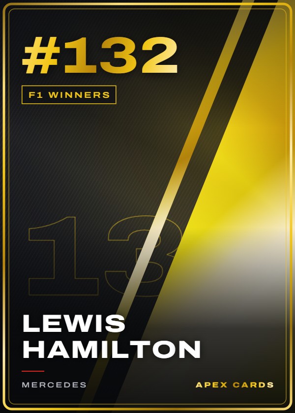 #132 Lewis Hamilton — F1 Winners — F1 Turbo Attax 2024