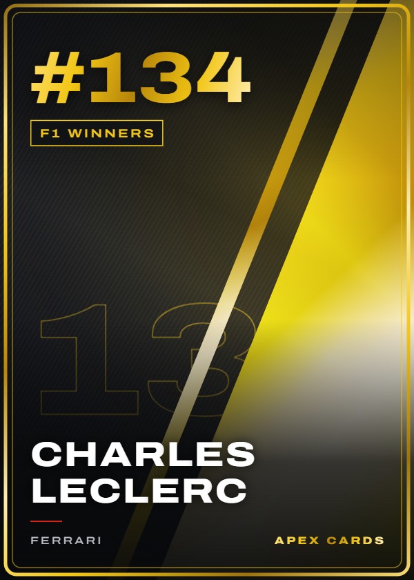 #134 Charles Leclerc — F1 Winners — F1 Turbo Attax 2024