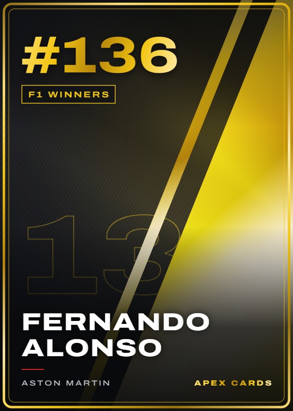 #136 Fernando Alonso — F1 Winners — F1 Turbo Attax 2024