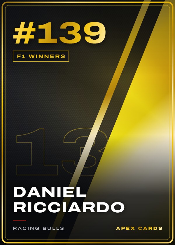 #139 Daniel Ricciardo — F1 Winners — F1 Turbo Attax 2024