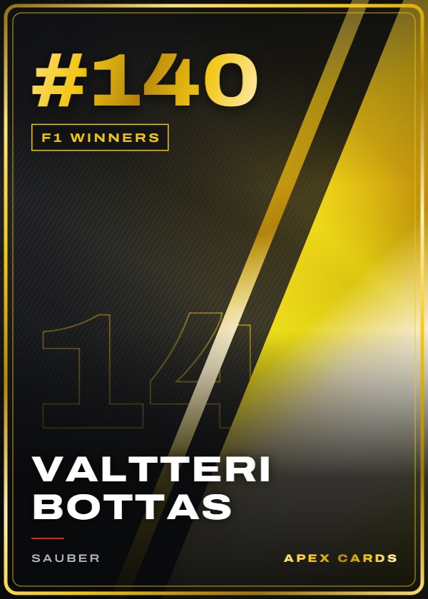 #140 Valtteri Bottas — F1 Winners — F1 Turbo Attax 2024
