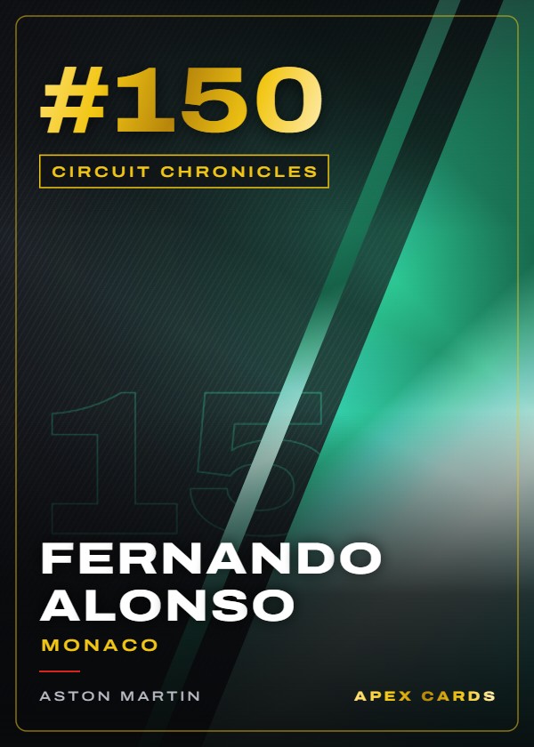 #150 Fernando Alonso (Monaco) — Circuit Chronicles — F1 Turbo Attax 2024