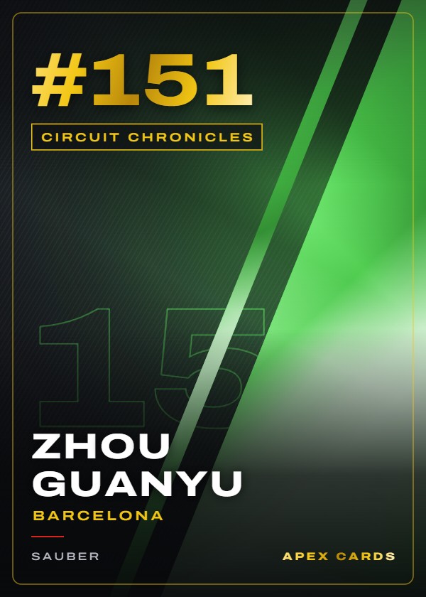 #151 Zhou Guanyu (Barcelona) — Circuit Chronicles — F1 Turbo Attax 2024
