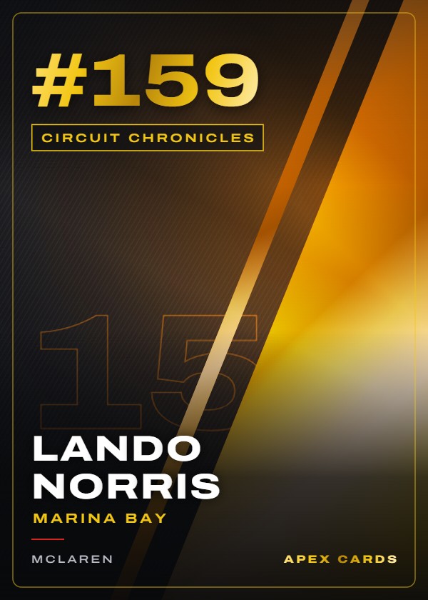 #159 Lando Norris (Marina Bay) — Circuit Chronicles — F1 Turbo Attax 2024