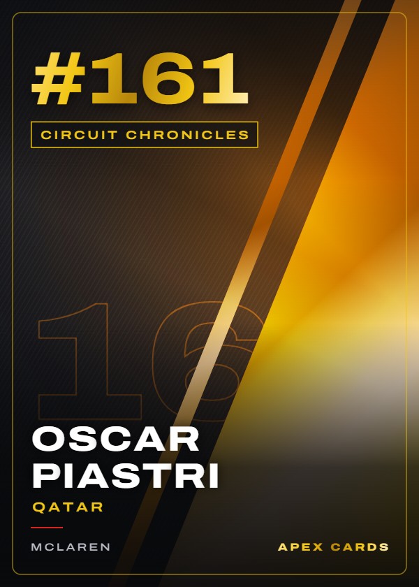 #161 Oscar Piastri (Qatar) — Circuit Chronicles — F1 Turbo Attax 2024