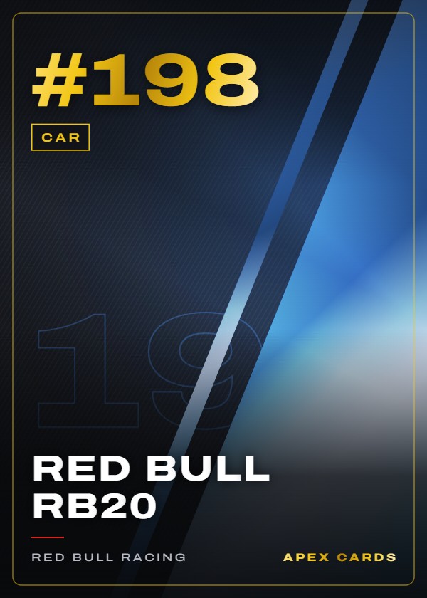 #198 Red Bull RB20 — Car — F1 Turbo Attax 2024