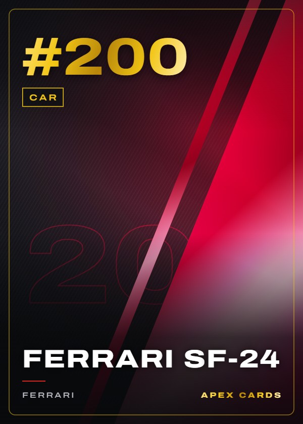 #200 Ferrari SF-24 — Car — F1 Turbo Attax 2024
