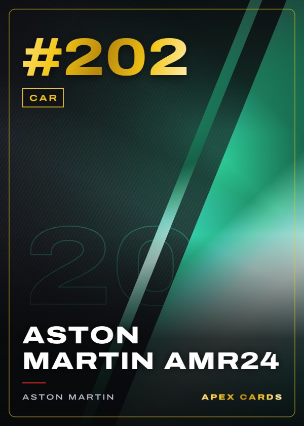 #202 Aston Martin AMR24 — Car — F1 Turbo Attax 2024