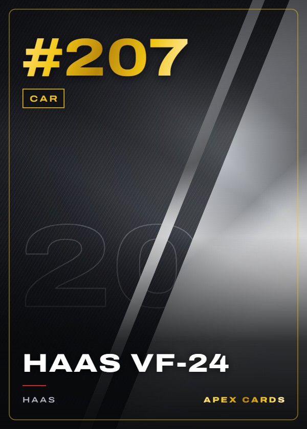 #207 Haas VF-24 — Car — F1 Turbo Attax 2024