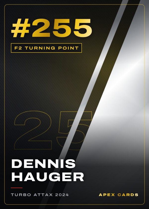 #255 Dennis Hauger — F2 Turning Point — F1 Turbo Attax 2024