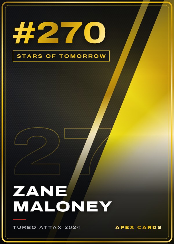 #270 Zane Maloney — Stars of Tomorrow — F1 Turbo Attax 2024