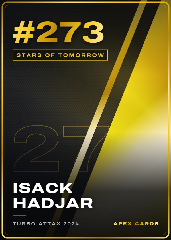 #273 Isack Hadjar — Stars of Tomorrow — F1 Turbo Attax 2024