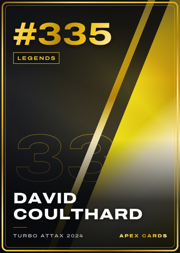 #335 David Coulthard — Legends — F1 Turbo Attax 2024
