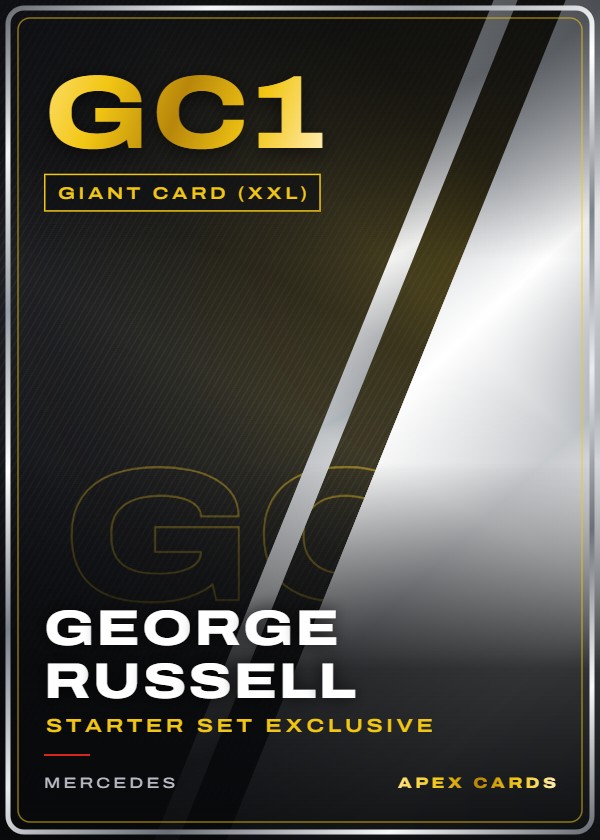 GC1 George Russell (Starter Set Exclusive) — Giant Card (XXL) — F1 Turbo Attax 2024