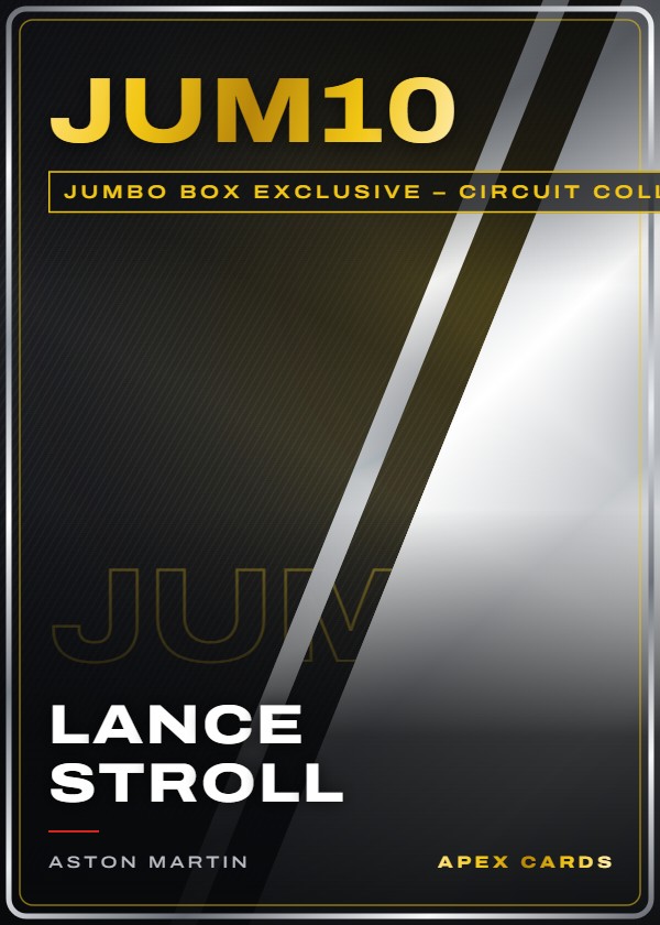 JUM10 Lance Stroll — Jumbo Box Exclusive – Circuit Collectors — F1 Turbo Attax 2024