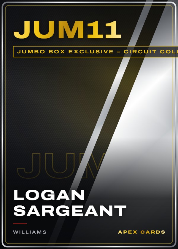JUM11 Logan Sargeant — Jumbo Box Exclusive – Circuit Collectors — F1 Turbo Attax 2024