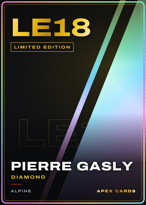 LE18 Pierre Gasly (Diamond) — Limited Edition — F1 Turbo Attax 2024