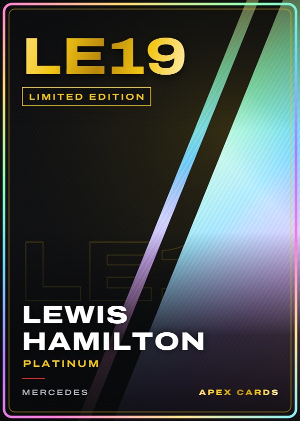 LE19 Lewis Hamilton (Platinum) — Limited Edition — F1 Turbo Attax 2024