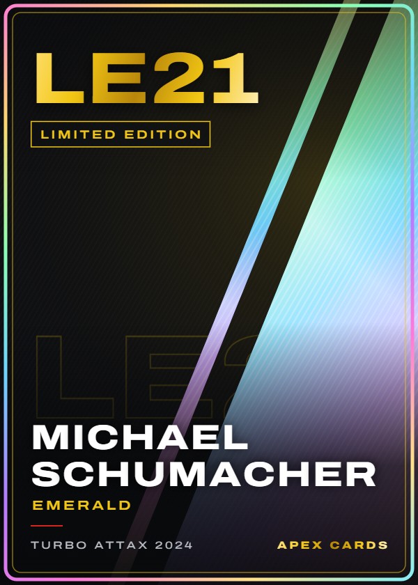 LE21 Michael Schumacher (Emerald) — Limited Edition — F1 Turbo Attax 2024