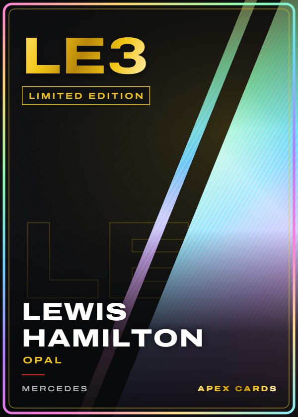 LE3 Lewis Hamilton (Opal) — Limited Edition — F1 Turbo Attax 2024