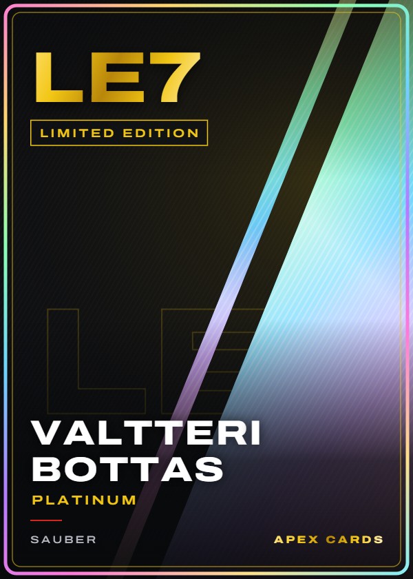 LE7 Valtteri Bottas (Platinum) — Limited Edition — F1 Turbo Attax 2024