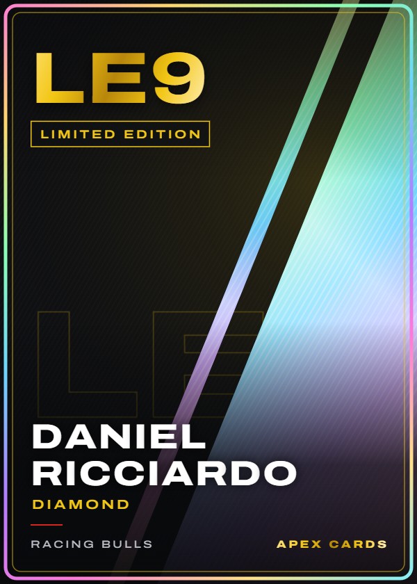 LE9 Daniel Ricciardo (Diamond) — Limited Edition — F1 Turbo Attax 2024