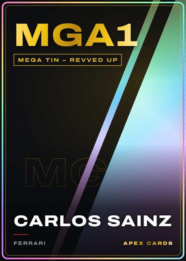 MGA1 Carlos Sainz — Mega Tin – Revved Up — F1 Turbo Attax 2024