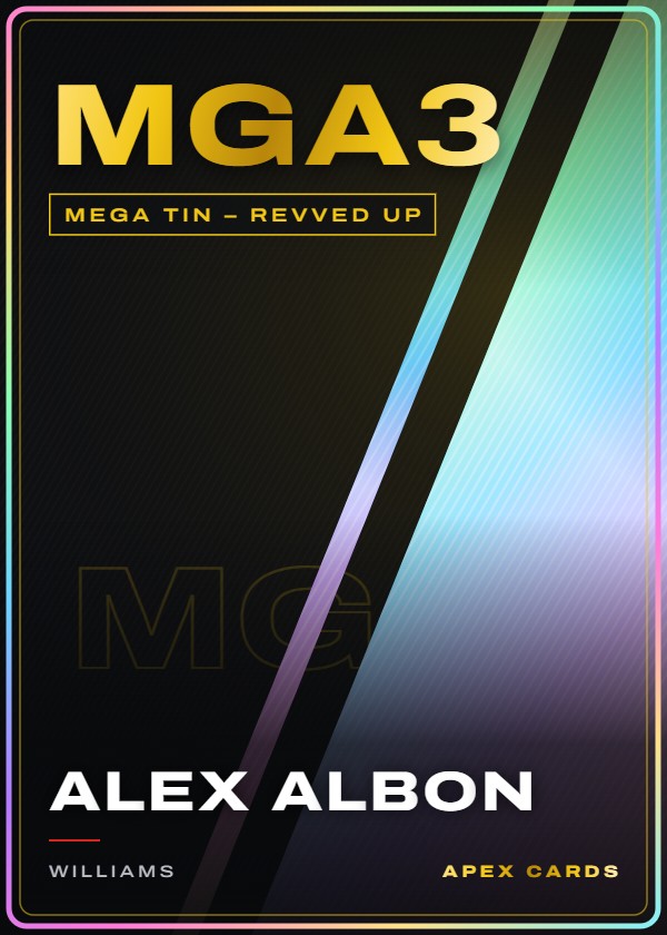 MGA3 Alex Albon — Mega Tin – Revved Up — F1 Turbo Attax 2024