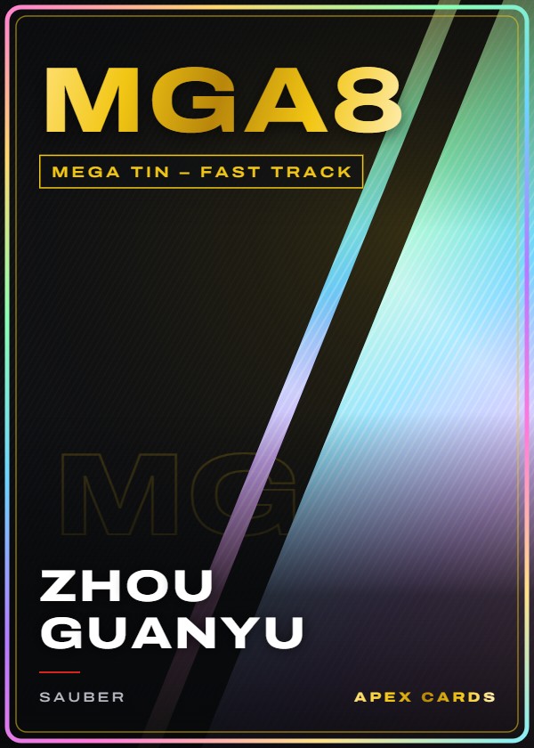 MGA8 Zhou Guanyu — Mega Tin – Fast Track — F1 Turbo Attax 2024