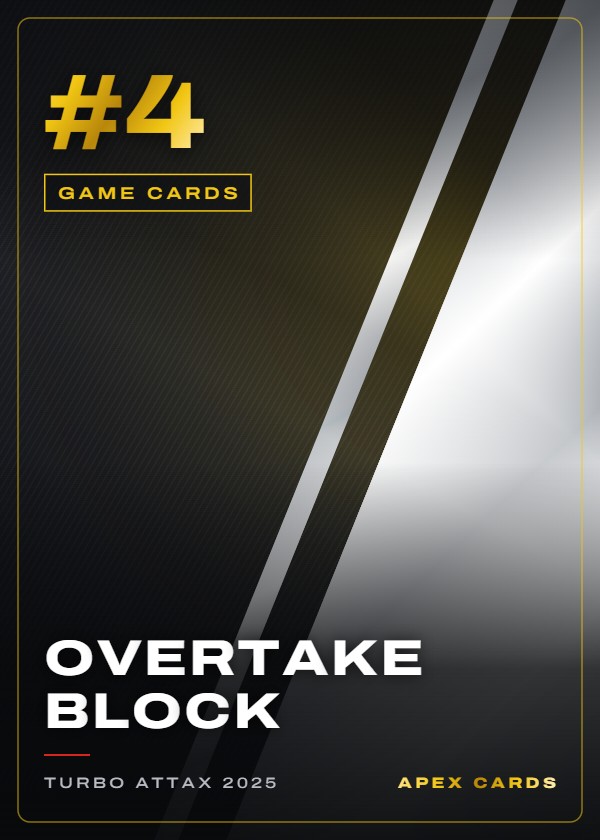 #4 Overtake Block — Game Cards — F1 Turbo Attax 2025