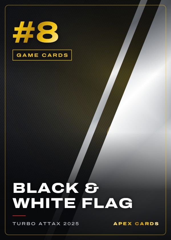#8 Black & White Flag — Game Cards — F1 Turbo Attax 2025