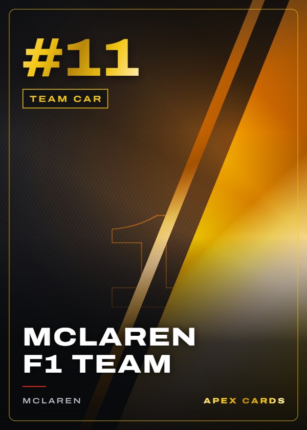 #11 McLaren F1 Team — Team Car — F1 Turbo Attax 2025