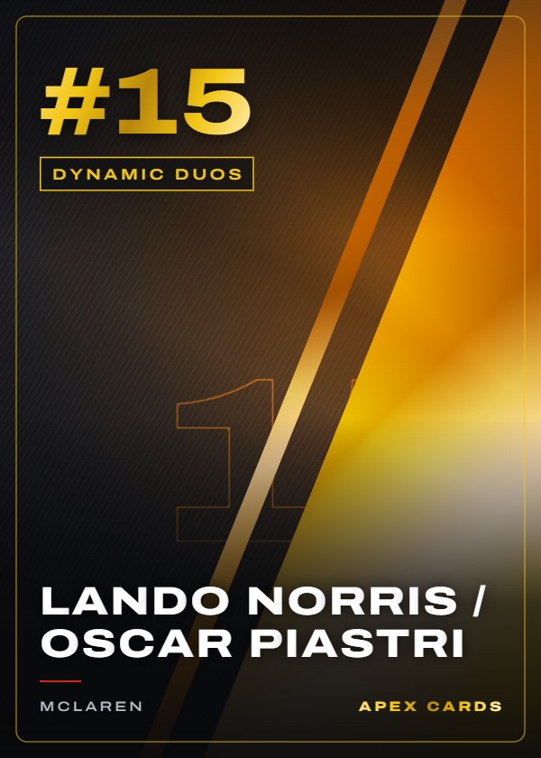 #15 Lando Norris / Oscar Piastri — Dynamic Duos — F1 Turbo Attax 2025