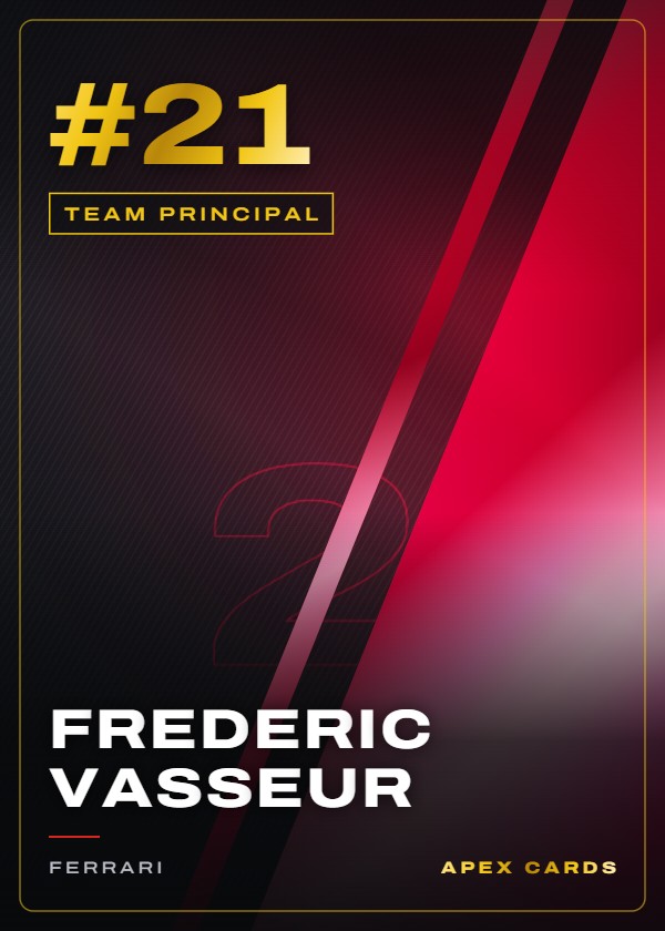 #21 Frederic Vasseur — Team Principal — F1 Turbo Attax 2025