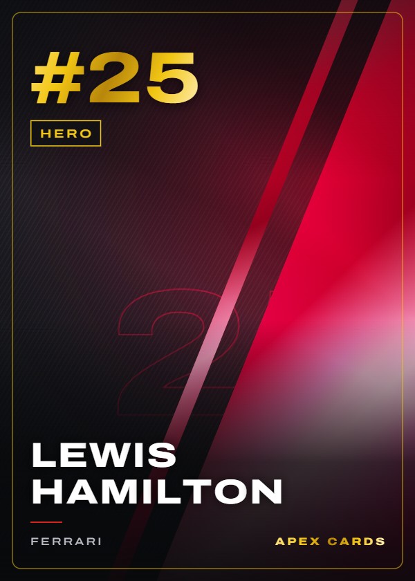 #25 Lewis Hamilton — Hero — F1 Turbo Attax 2025