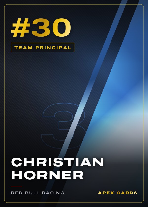 #30 Christian Horner — Team Principal — F1 Turbo Attax 2025